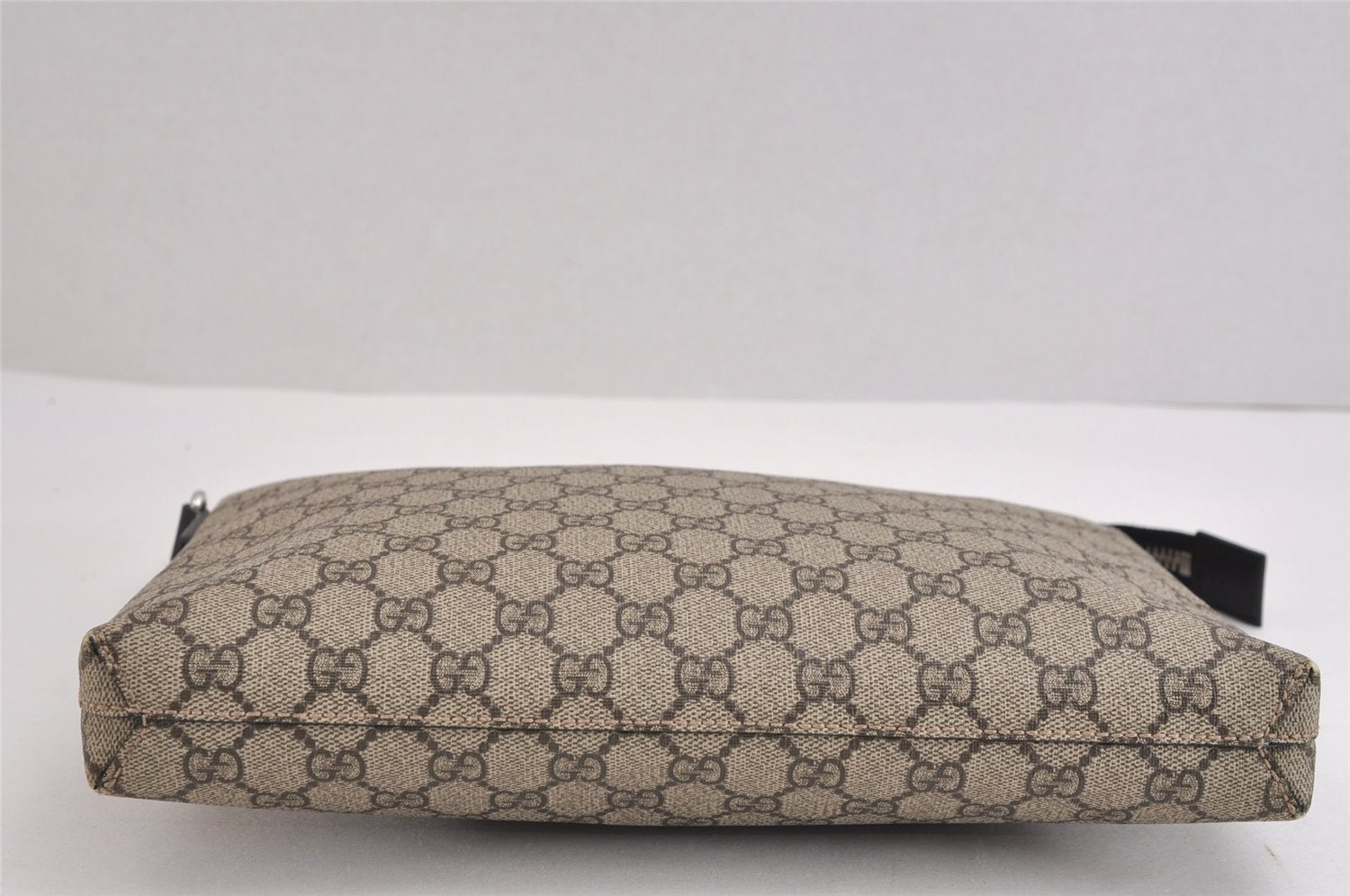 Authentic GUCCI Vintage Clutch Hand Bag Purse GG PVC Leather 523293 Brown 1600J