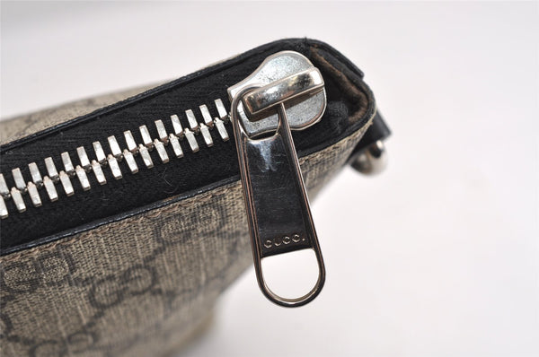 Authentic GUCCI Vintage Clutch Hand Bag Purse GG PVC Leather 523293 Brown 1600J