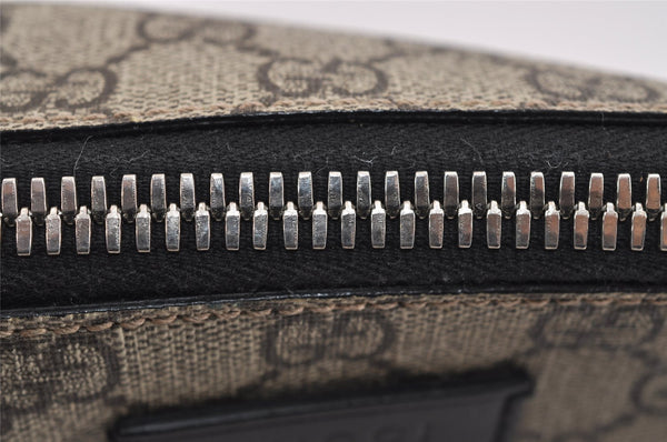 Authentic GUCCI Vintage Clutch Hand Bag Purse GG PVC Leather 523293 Brown 1600J