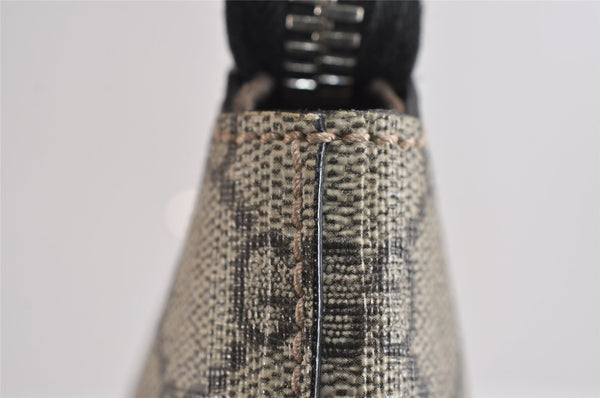 Authentic GUCCI Vintage Clutch Hand Bag Purse GG PVC Leather 523293 Brown 1600J