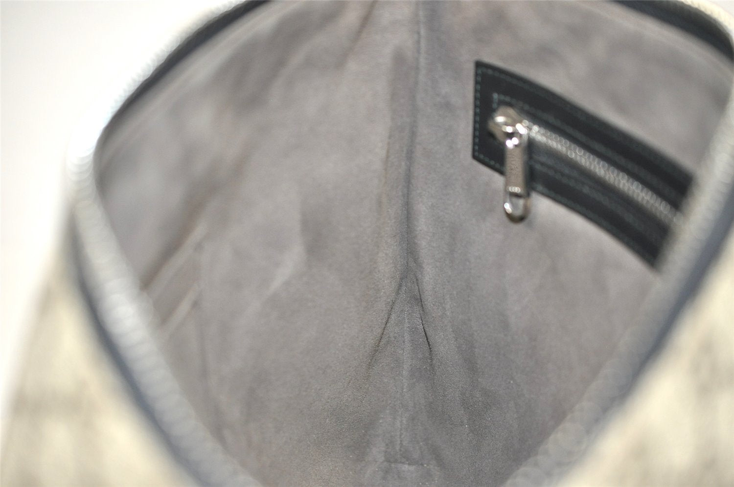 Authentic GUCCI Vintage Clutch Hand Bag Purse GG PVC Leather 523293 Brown 1600J