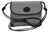 Authentic GUCCI Micro GG PVC Leather Shoulder Crossbody Bag Navy Blue Junk 1601J