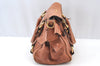 Authentic MIU MIU Ribbon Leather 2Way Shoulder Hand Bag Purse Brown 1602J