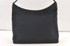 Authentic Salvatore Ferragamo Vara Chain Shoulder Bag Nylon Leather Navy 1602K