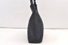 Authentic Salvatore Ferragamo Vara Chain Shoulder Bag Nylon Leather Navy 1602K