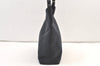 Authentic Salvatore Ferragamo Vara Chain Shoulder Bag Nylon Leather Navy 1602K
