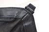 Authentic Salvatore Ferragamo Vara Chain Shoulder Bag Nylon Leather Navy 1602K