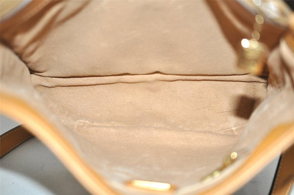 Authentic GUCCI Micro GG PVC Leather Shoulder Cross Body Bag Brown Junk 1603I