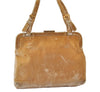 Authentic PRADA Vintage Velour Shoulder Hand Bag Purse Beige 1603K