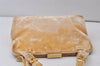 Authentic PRADA Vintage Velour Shoulder Hand Bag Purse Beige 1603K