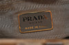 Authentic PRADA Vintage Velour Shoulder Hand Bag Purse Beige 1603K