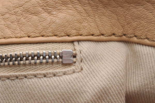 Authentic Chloe Paddington Vintage Leather Shoulder Hand Bag Purse Beige 1604I