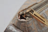 Authentic FENDI Zucchino Shoulder Hand Bag Canvas Leather Beige Silver 1604J