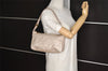 Authentic FENDI Zucchino Shoulder Hand Bag Canvas Leather Beige Silver 1604J