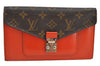 Authentic Louis Vuitton Monogram Epi Portefeuille Marie Rose Wallet Orange 1604K