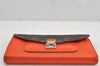 Authentic Louis Vuitton Monogram Epi Portefeuille Marie Rose Wallet Orange 1604K