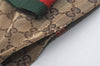 Authentic GUCCI Web Sherry Line Tote Bag GG Canvas Leather 189669 Brown 1606J