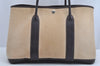 Authentic HERMES Garden Party PM Tote Hand Bag Leather Beige Brown 1606K
