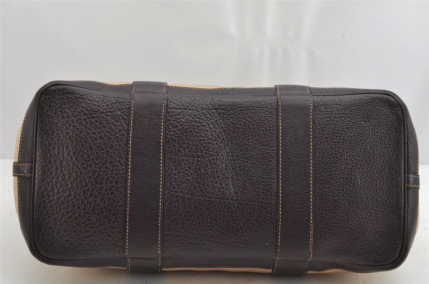 Authentic HERMES Garden Party PM Tote Hand Bag Leather Beige Brown 1606K