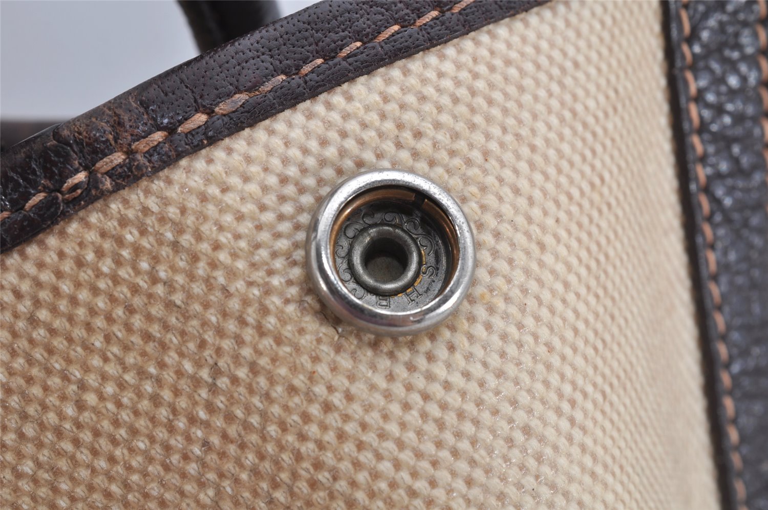 Authentic HERMES Garden Party PM Tote Hand Bag Leather Beige Brown 1606K