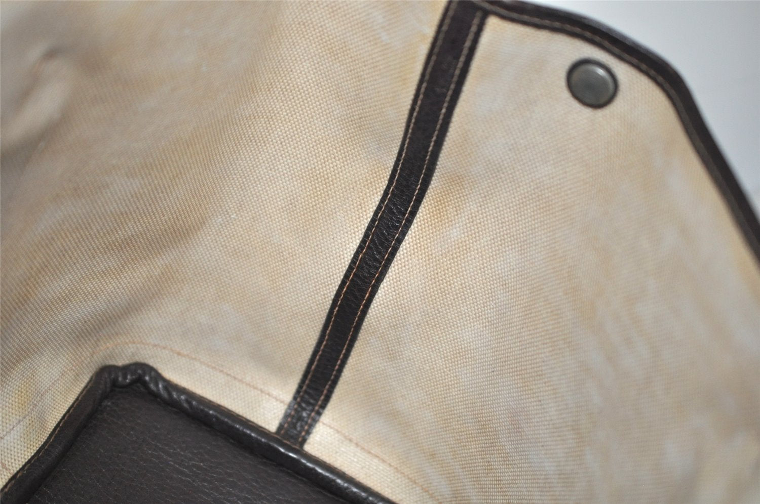 Authentic HERMES Garden Party PM Tote Hand Bag Leather Beige Brown 1606K