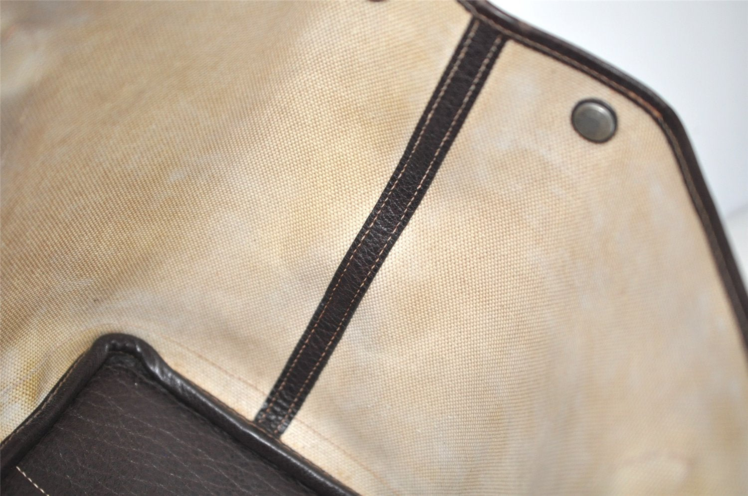 Authentic HERMES Garden Party PM Tote Hand Bag Leather Beige Brown 1606K