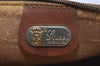 Authentic GUCCI Web Sherry Line Micro GG Clutch Bag PVC Leather Brown 1607I