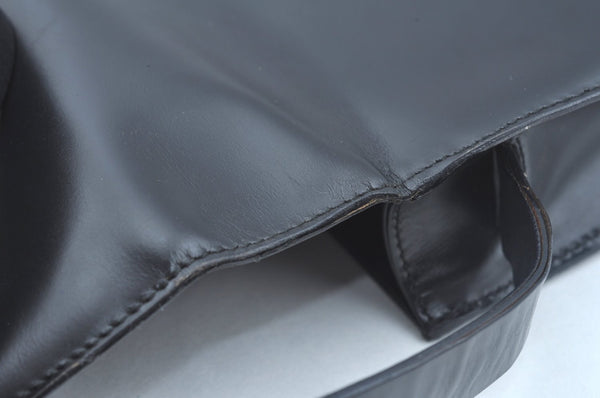 Authentic GUCCI Vintage Shoulder Hand Bag Purse Leather 0013064 Black 1607J