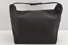 Authentic FENDI Pequin Vanity Case Hand Bag Pouch PVC Black Brown Junk 1607K