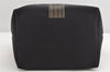 Authentic FENDI Pequin Vanity Case Hand Bag Pouch PVC Black Brown Junk 1607K