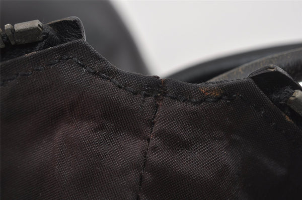 Authentic GUCCI Vintage Shoulder Bag Purse Nylon Leather 0013766 Black  1608I