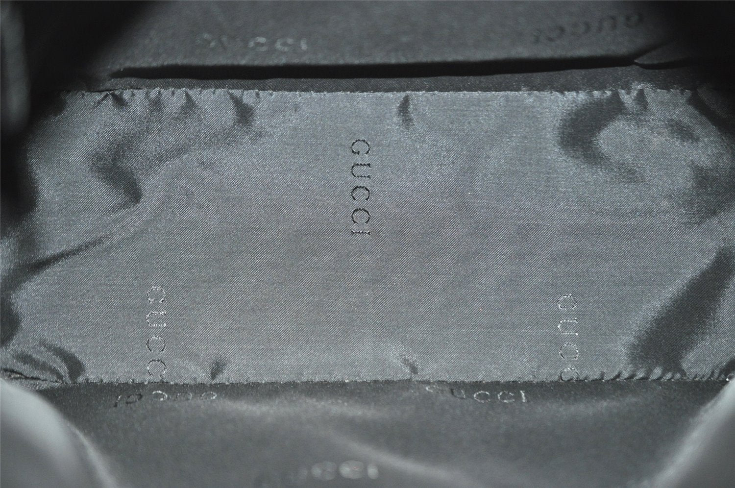 Authentic GUCCI Vintage Shoulder Bag Purse Nylon Leather 0013766 Black  1608I