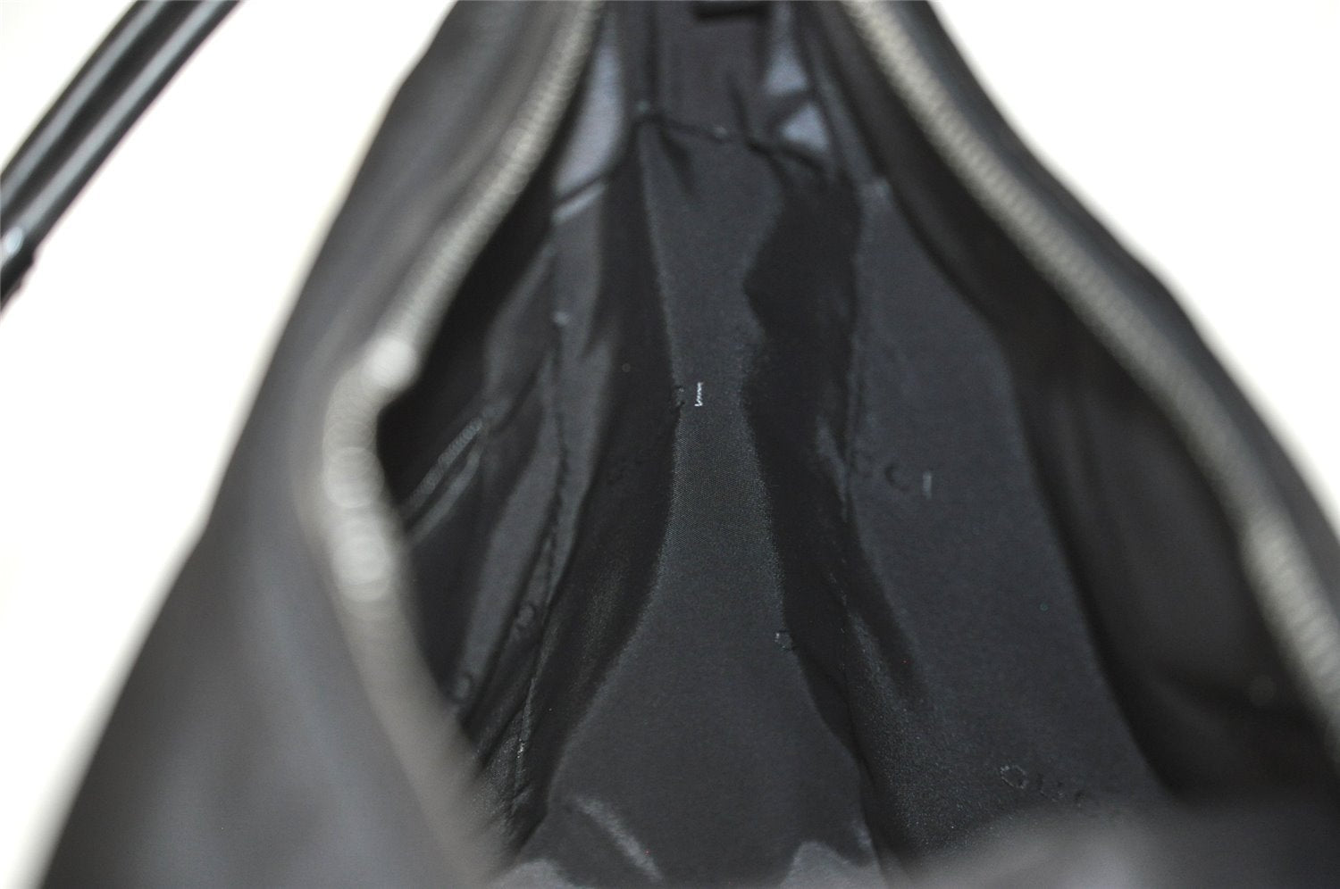 Authentic GUCCI Vintage Shoulder Bag Purse Nylon Leather 0013766 Black  1608I