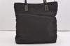 Authentic GUCCI Vintage Shoulder Tote Bag Nylon Leather Brown 1608J
