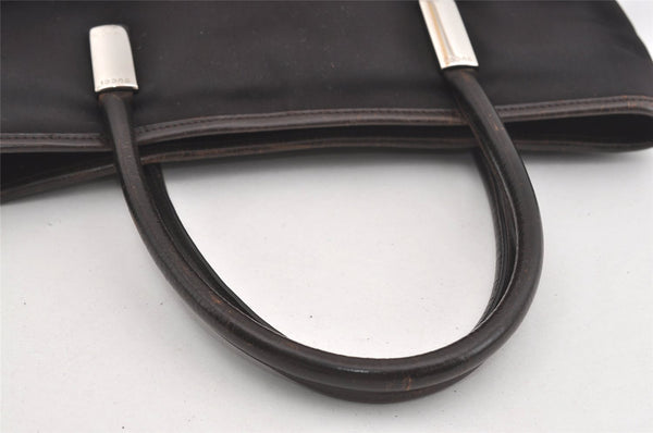 Authentic GUCCI Vintage Shoulder Tote Bag Nylon Leather Brown 1608J