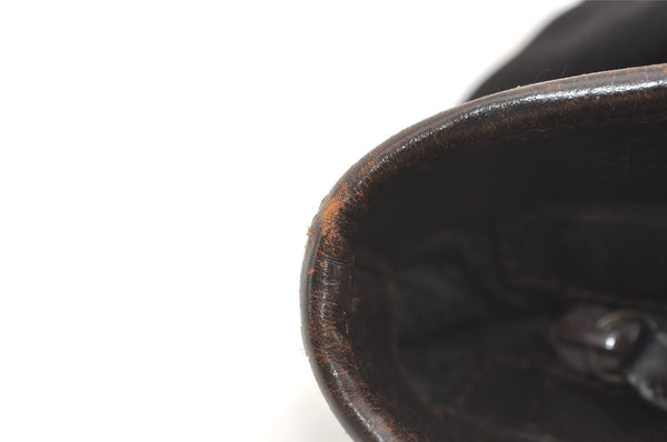 Authentic GUCCI Vintage Shoulder Tote Bag Nylon Leather Brown 1608J