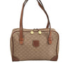 Authentic CELINE Macadam Blason Shoulder Hand Bag Purse PVC Leather Beige 1608K