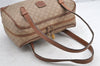 Authentic CELINE Macadam Blason Shoulder Hand Bag Purse PVC Leather Beige 1608K