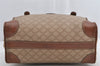 Authentic CELINE Macadam Blason Shoulder Hand Bag Purse PVC Leather Beige 1608K