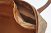 Authentic CELINE Macadam Blason Shoulder Hand Bag Purse PVC Leather Beige 1608K