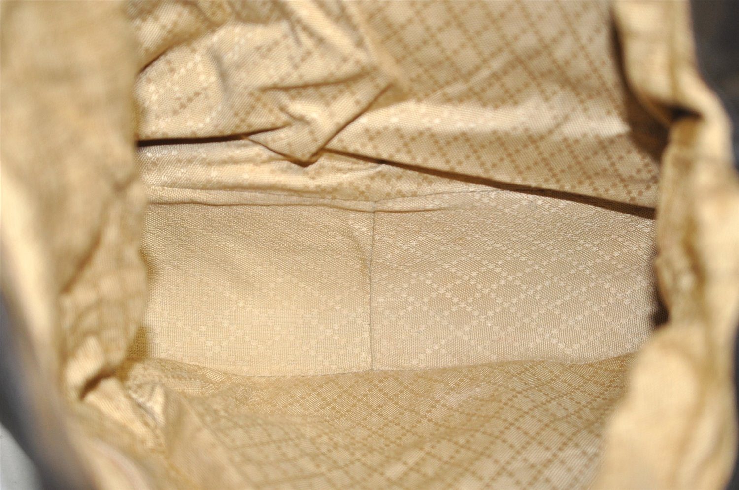 Authentic GUCCI Vintage Bamboo 2Way Shoulder Tote Bag Nylon Leather Brown 1609I