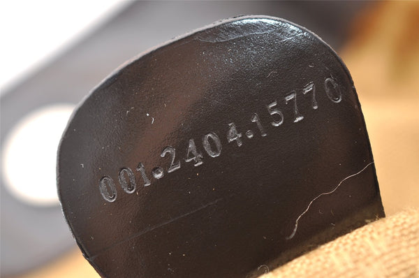 Authentic GUCCI Vintage Bamboo 2Way Shoulder Tote Bag Nylon Leather Brown 1609I