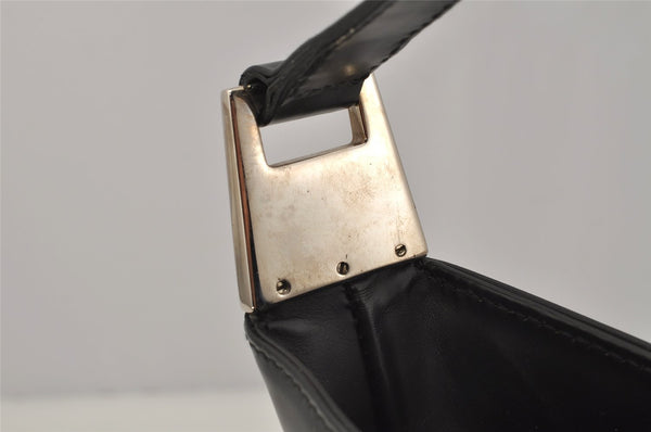 Authentic GUCCI Vintage Shoulder Hand Bag Purse Leather 0013017 Black 1609J