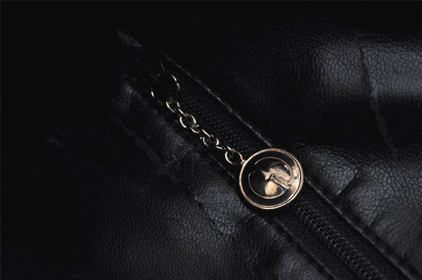 Authentic GUCCI Vintage Shoulder Hand Bag Purse Leather 0013017 Black 1609J