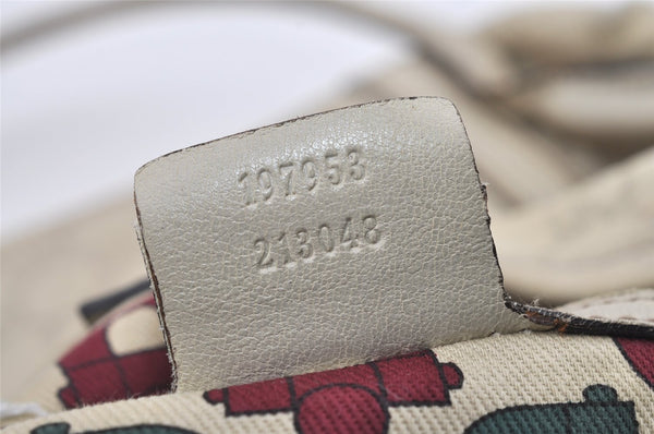 Authentic GUCCI Guccissima Shoulder Tote Bag GG Leather 197953 White 1610I