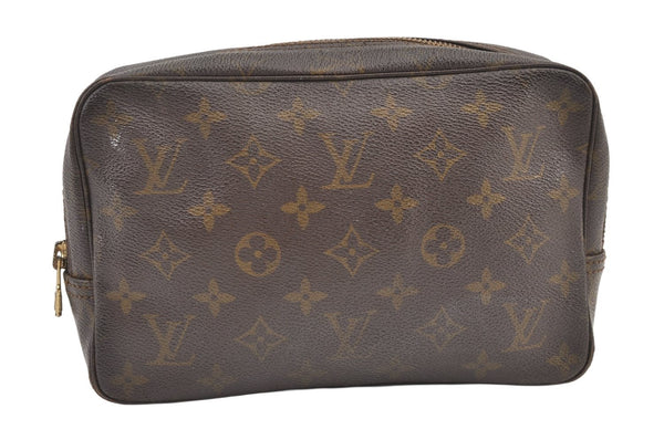 Auth Louis Vuitton Monogram Trousse Toilette 23 Clutch Hand Bag M47524 LV 1610K