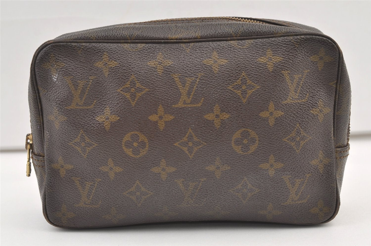 Auth Louis Vuitton Monogram Trousse Toilette 23 Clutch Hand Bag M47524 LV 1610K