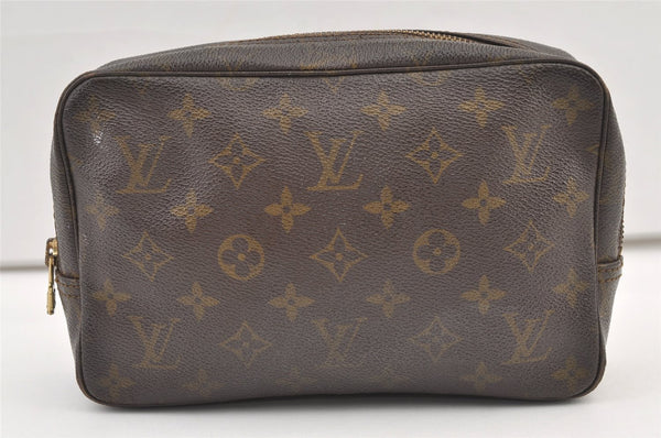 Auth Louis Vuitton Monogram Trousse Toilette 23 Clutch Hand Bag M47524 LV 1610K