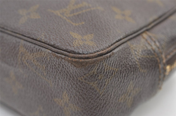 Auth Louis Vuitton Monogram Trousse Toilette 23 Clutch Hand Bag M47524 LV 1610K