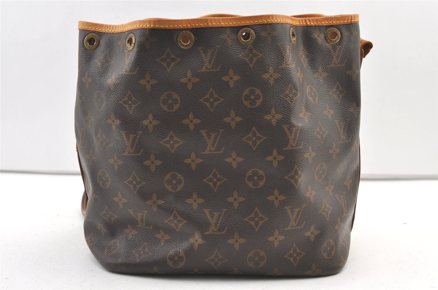 Auth Louis Vuitton Monogram Petit Noe M42226 Shoulder Drawstring Bag Junk 1612K